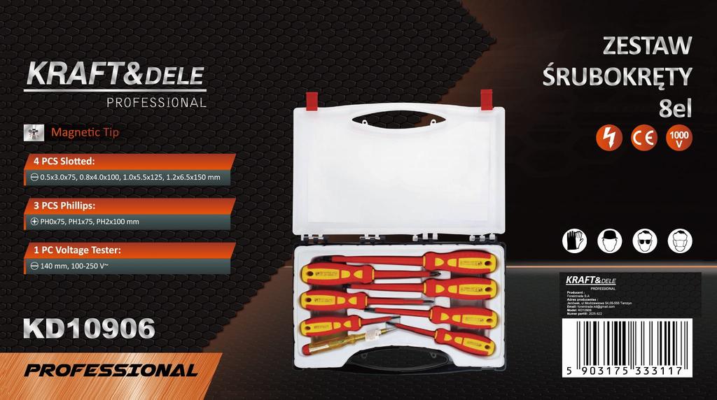 KD10906 8-piece screwdriver set