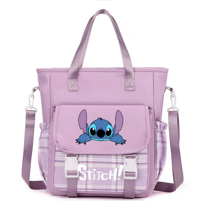 Lilo Stitch Kids Canvas Shoulder Bag With Colorful Print For Daily Use