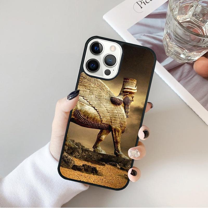 Lamassu Assyrian Winged Bull Capa Phone Case Cover For iPhone 17 Air 16 15 14 plus 11 12 13 pro max coque Shell iPhone 13