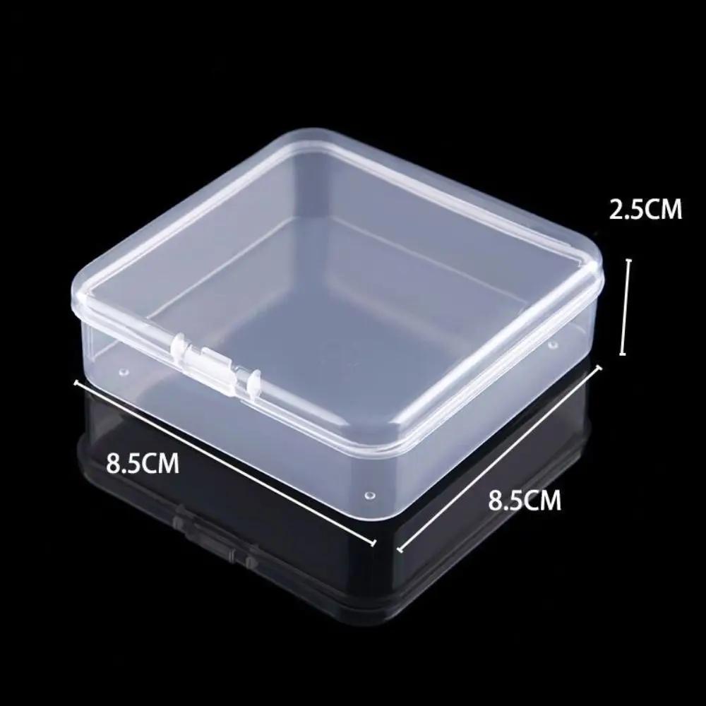 Square Round Plastic Transparent Storage Box Small Items Sundries Organizer Case Jewelry Beads Container Box Tools Accessories