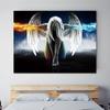 Angel and Demon Nordic Style Canvas Painting Art Mural Creative Home Decoration Living Room Room Entrance Decoration Art Poster