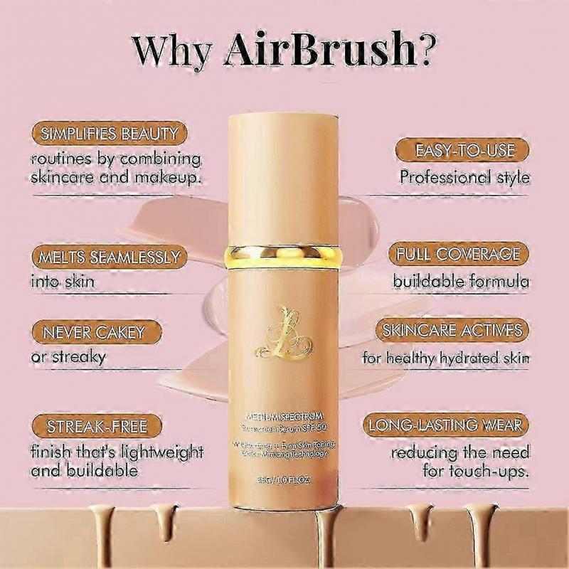 1-3X 4-in-1 Farbwechselnde Foundation mit LSF 50+, Mittelspektrum Foundation Make-up, Vollständige Abdeckung & Langanhaltend