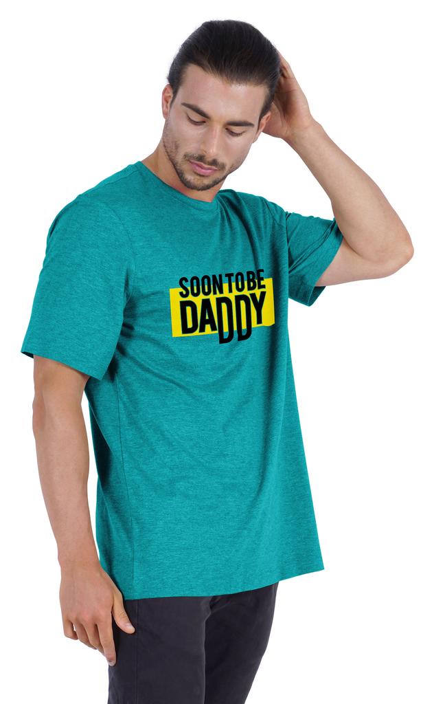 Inkmeso Men's Graphic Printed "Soon To Be Daddy" Pregnancy Announcement Tshirt Crew Neck Tee For Being
