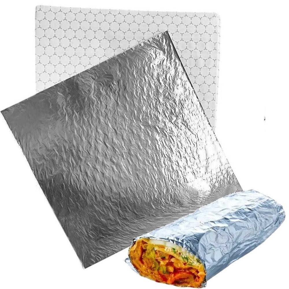 50 Pezzi Carta Avvolgente Resistente al Grasso Compatibile con Cibo Caldo Carta Avvolgente per Sandwich Per Sandwich