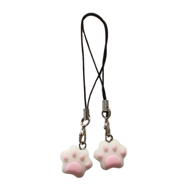 1 Pezzo Borsa Multifunzionale Portachiavi Decorativo Zampe di Gatto Carine Ciondolo a Forma di Telefono Chiavetta USB Accessorio per Zaino