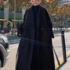 Winter Trenchcoat Für Frauen Elegante Mode Koreanische Casual Dicke Wolle Mantel Rote Spitze-up Lange Jacke Schwarz Frau Mantel mit Blet