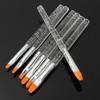 7pcs/set UV Gel Acrylic Crystal Nail Art Design Builder Salon Painting Brush Pen Set Hand beauty tools accessory