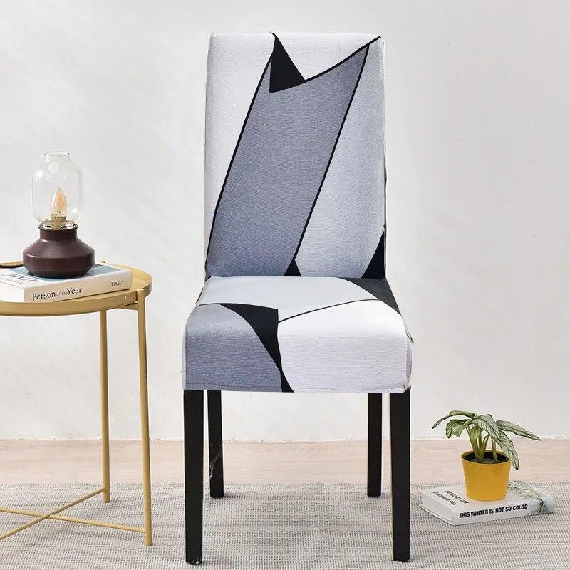 Spandex Wedding Chair Cover Lattice Floral Printed Seat Protector Slipcover for Hotel Banquet Housse De Chaise Dining Room Chair