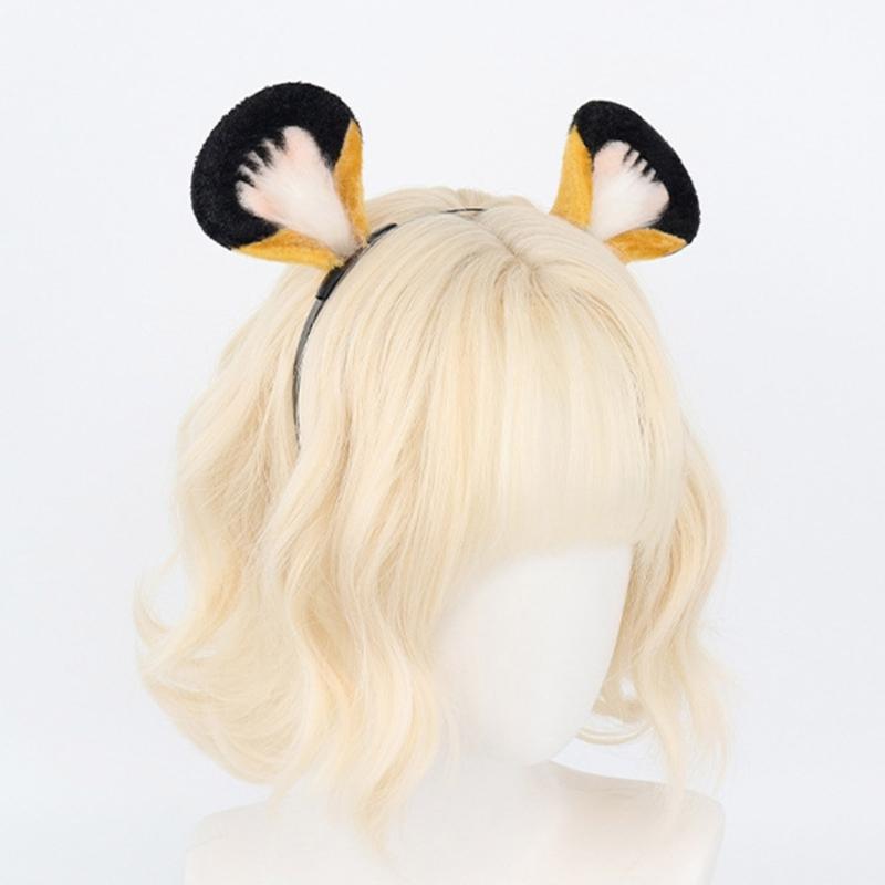 Animal Costume Accessory Animal Ear Headband with Tail Animal Cosplay Outfit for Kid Adult Christmas Halloween Role Play