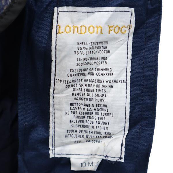 LONDON FOG 80s Vintage Long Sleeve Stainless Collar Coat 10-M Navy System Women Used