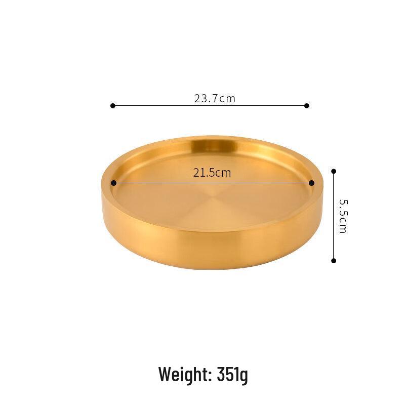 ZISIZ Commercial Golden Stainless Steel Sashimi Ice Plate