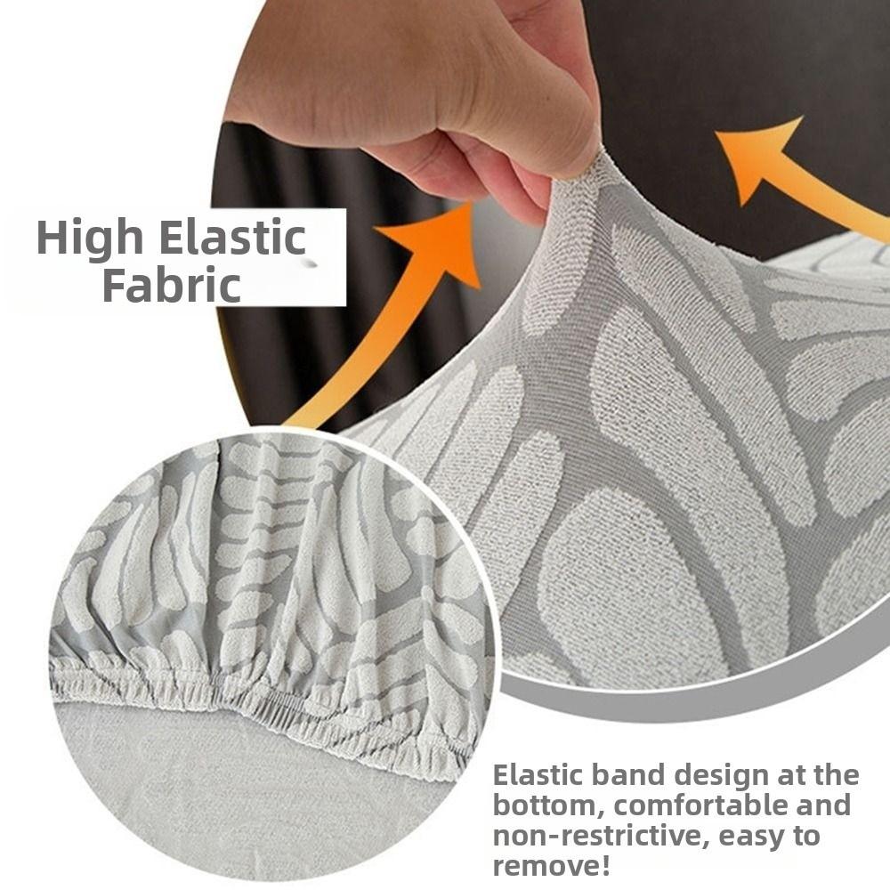 Durable Elastic Stretch Dining Chair Cover Spandex Waterproof Chair Cushion Cover Jacquard Solid Color Seat Covers Home Dining