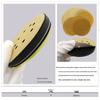 Yellow 7" 8-Hole Self-Adhesive Velvet-Backed Flocking Sandpaper Disc for Dry Metal Grinding & Polishing