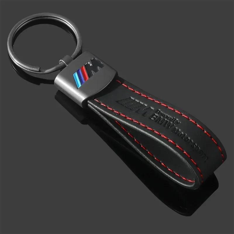 Car Sticker Hot 2025 Metal Leather Car Logo Key Chains Emblem Key Rings For BMW M X1 X2 X3 X5 X4 X6 X7 G30 G20 G32 G11 G12 F40 F