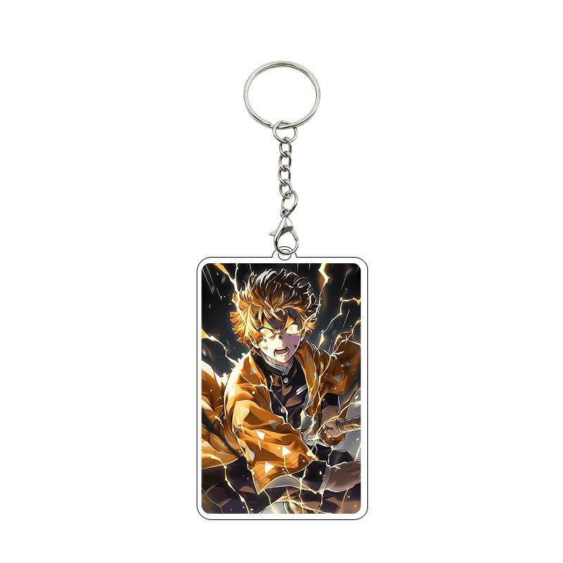 Anime Nezuko Agatsuma Zenitsu Kanroji Mitsuri Cartoon Cool Acrylic Keychain Accessories Figure Pendant Charm Decor Gifts Toys