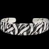 2023 Retro Men's Geometric Woven Cable Open Bangle in Silver-Plated Copper