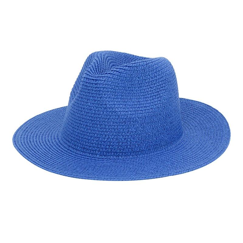 25 Colors Outdoor Sun Protection Women Beach Cowboy Hat Spring Summer Shade Solid Color Men Straw Hat Jazz Cap