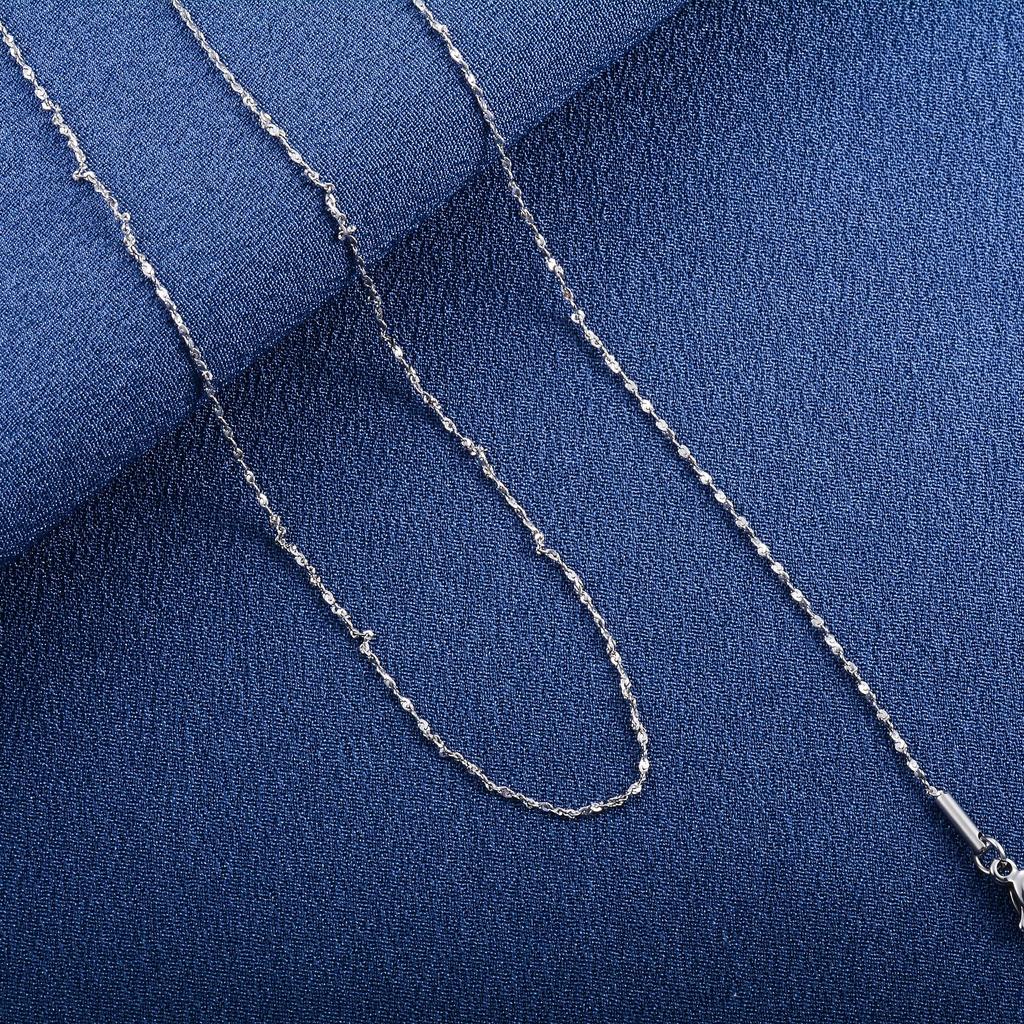 Dainty Women Necklace Glitter Cable Chain Stainless Steel Jewelry Accessories On Neck Collar for Ladies Choker DIY Gift