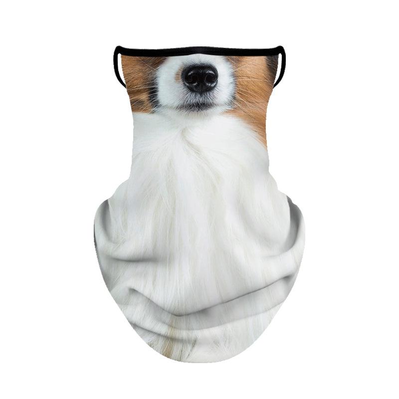 Maseczka na twarz ze zwierzętami TikTok: Zewnętrzny nakładany na uszy komin na szyję z filtrem przeciwsłonecznym do jazdy na rowerze, jedwab lodowy, oddychający, gotowy na lato