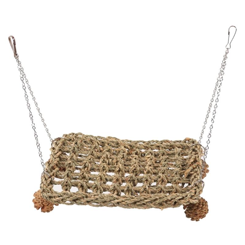Parakeets Perch Birdcage Hammock Toy Parrots Swing Toy Birdcage Playstand Cockatiel BudgieHanging Hammock Cage Chew Toy 1