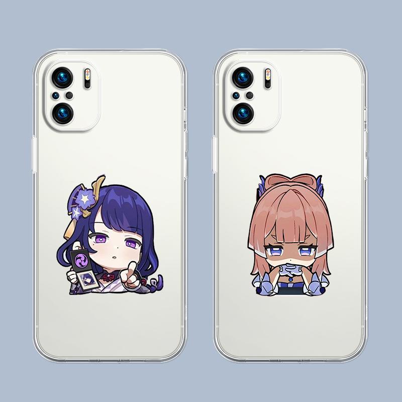 Kawaii Cartoon Genshin Impact Phone Case For Xiaomi Redmi Note 15 14 5G 13 12 10 11 Pro Plus 4G 14C 13C 12C Soft TPU Gift Cover