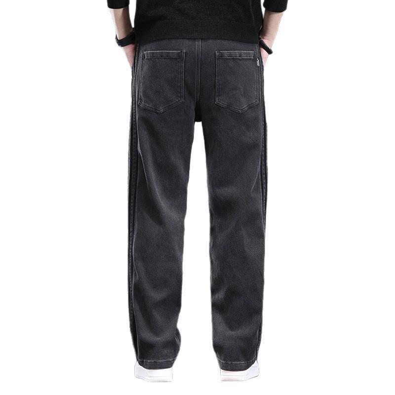 American Retro Men's Jeans New Autumn and Winter Loose Straight Trousers Trendy Washed and Drape Men's Trousers