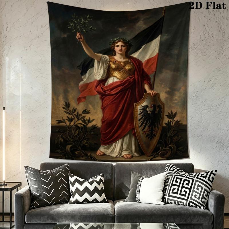 Deutsches Kaiserreich Wandteppich Ästhetischer Wandbehang Bedruckter Stoffdecke Dekorative Wandteppiche für Schlafzimmer Wohnzimmer Heimdekoration