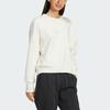 Adidas Solid Color Round Neck Comfortable Long Sleeve Sweatshirt Women tops Han-Jade-White IY6748