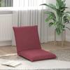 Adjustable Floor Footstool Burgundy Fabric