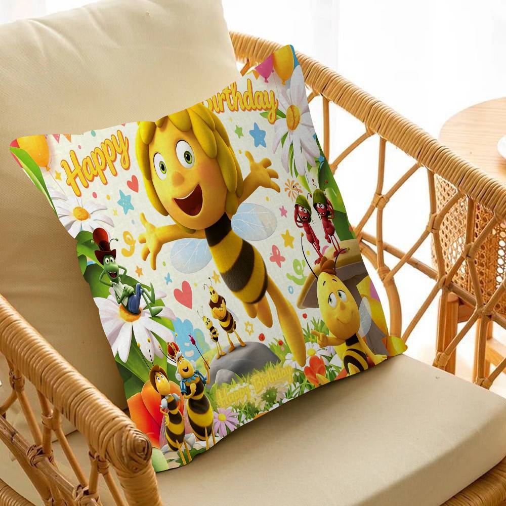 Cute Maya Bees Pillow Anime Pillow Sofa Bed Head Pillow Cover Cushion Cover Fashion