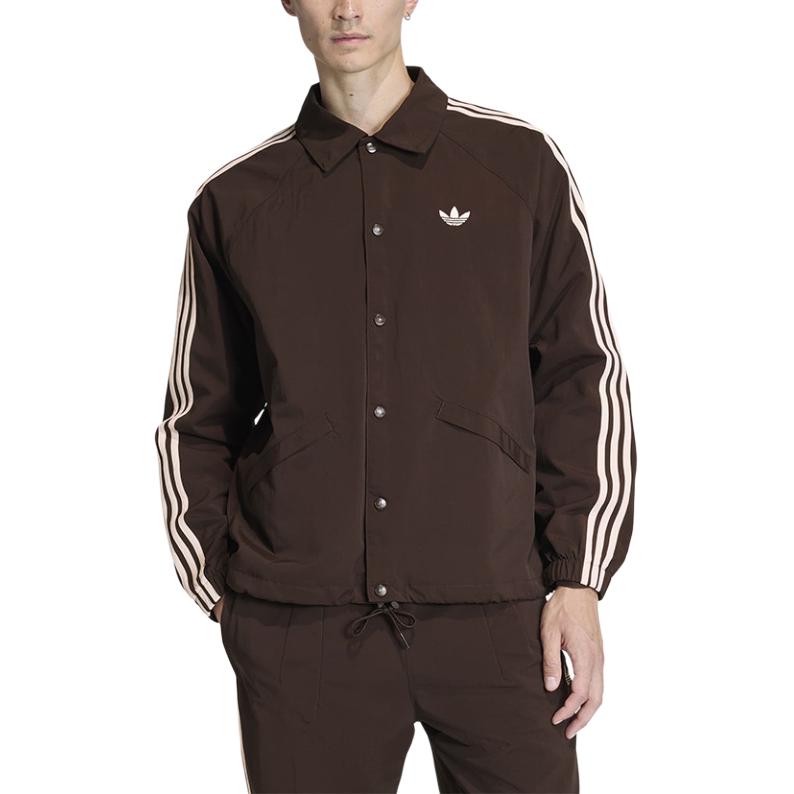 Adidas Originals 3-Stripes Logo Loose Fit Polo Jacket Men jackets KE3595 L