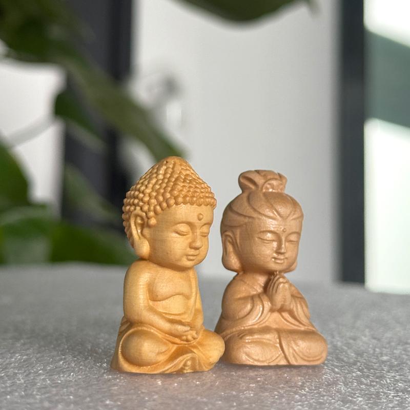 Wood Carved Lotus Base,Miniature Black Sandalwood Shaped Base Artwork Crafts Small Buddha Wood Holder Ornament,For Home Decor