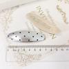 Silver Glossy Polka Dot Hair Clip Set: Triangle, Water Drop, Oval Snap Clips for Bangs