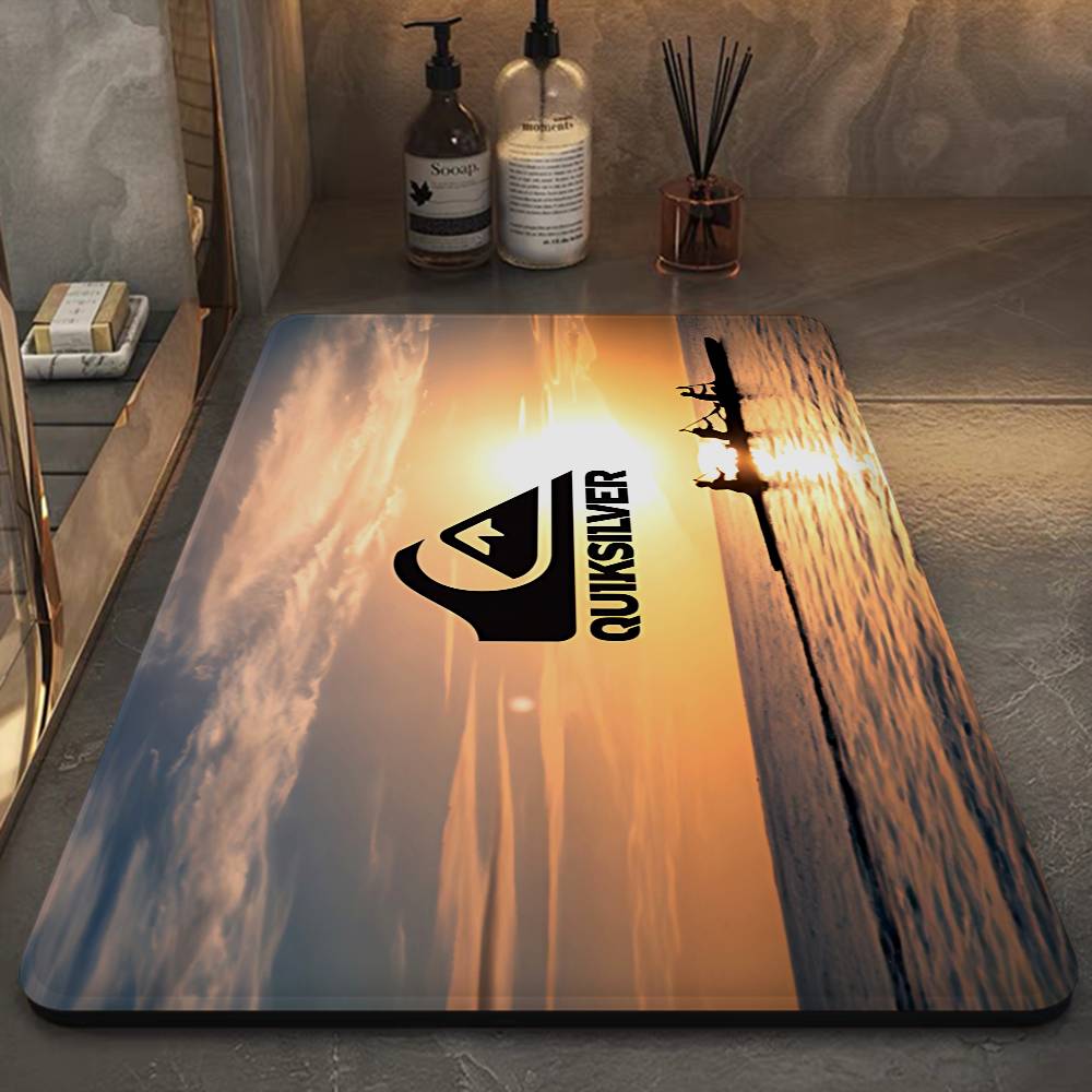Surf Brand Q-Quiksilver Floor Mat Rectangle Anti-slip Home Soft Badmat Front Door Indoor Outdoor Mat el Decor Mat