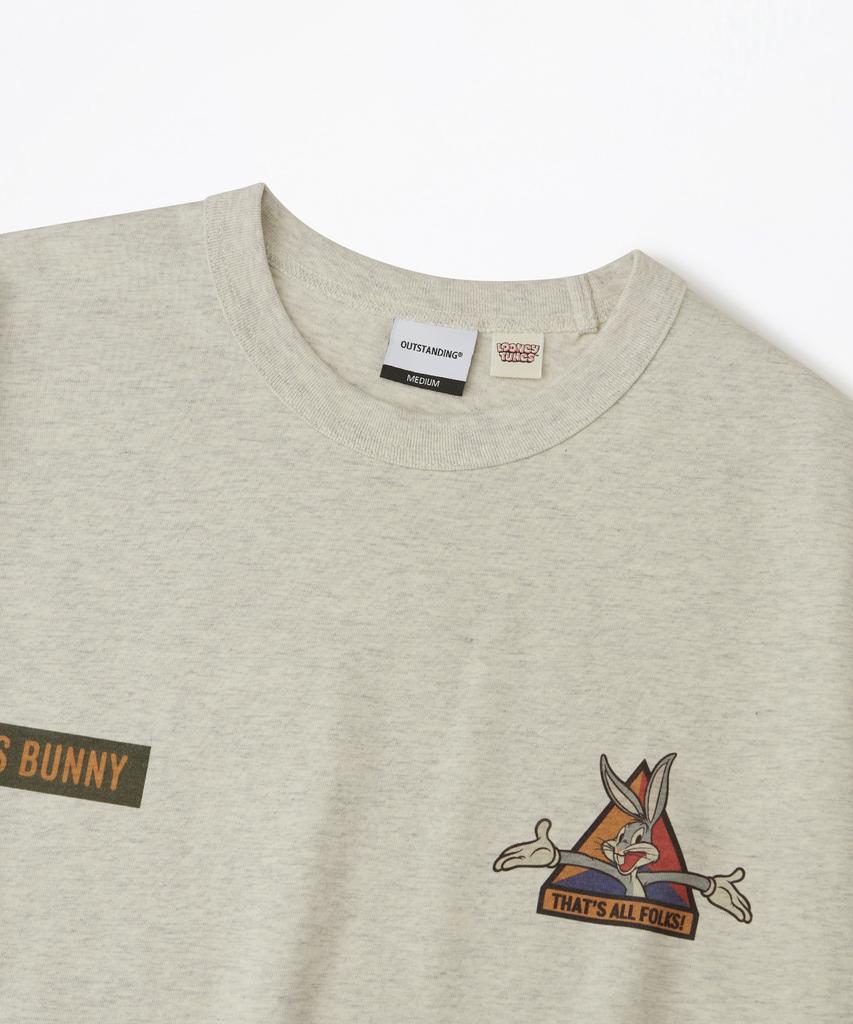 OUTSTANDING [Looney Tunes] Half Sleeve Tee(Bugs Bunny)_1%Oatmeal