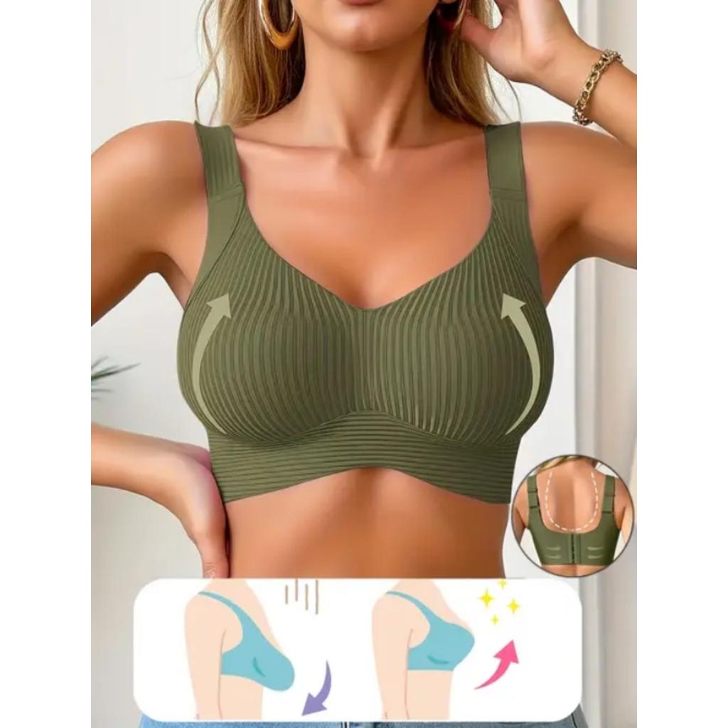 Women's Plus Size Full Coverage Bra - Minimizes Large Busts, Provides Strong Support, Ribbed Surface, Full-coverage Removable Pads, Lingerie