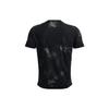 Under Armour Logo Print Crew Neck Tie-Dye T-Shirt Men Tops Black 1372293-001