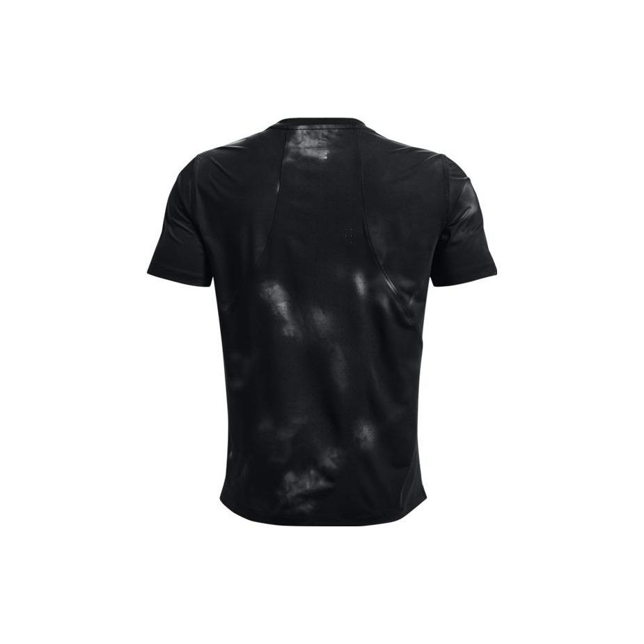 Under Armour Logo Print Crew Neck Tie-Dye T-Shirt Men Tops Black 1372293-001