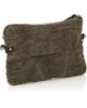 Shoulder Bag - Le Temps Des Cerises - Taka 5 - Concrete/Black - Cotton and Leather - Dimensions 26x20cm