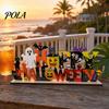 Spooky Halloween Table Centerpieces Happy Wooden Sign Ornaments with Pumpkin Ghost And Bat Elements for Decorations Tiered Tray Decor Autumn