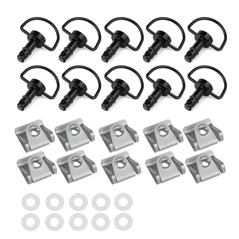 For DUCATI MV Agusta Aprilia Yamaha R1 R6 Honda 17mm Universal Quick Release Fasteners D-RING 1/4 Turn Rivet Fairing Bolts Studs