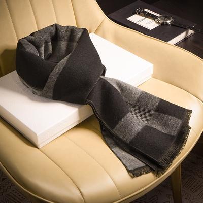Plaid Containing Wool Men's Scarves, New High-end Imitation Cashmere Scarves, Boyfriend Gifts for Boyfriend In Winter