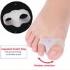 2Pcs Silicone Gel Double Ring Thumb Corrector Bunion Foot Toe  Protector Separator Finger Straightener Adjuster