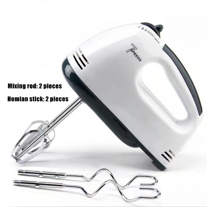 

Mini 7-speed Electric Egg Beater White Handheld Household Automatic Mixer Egg White And Cream Beater EU белый