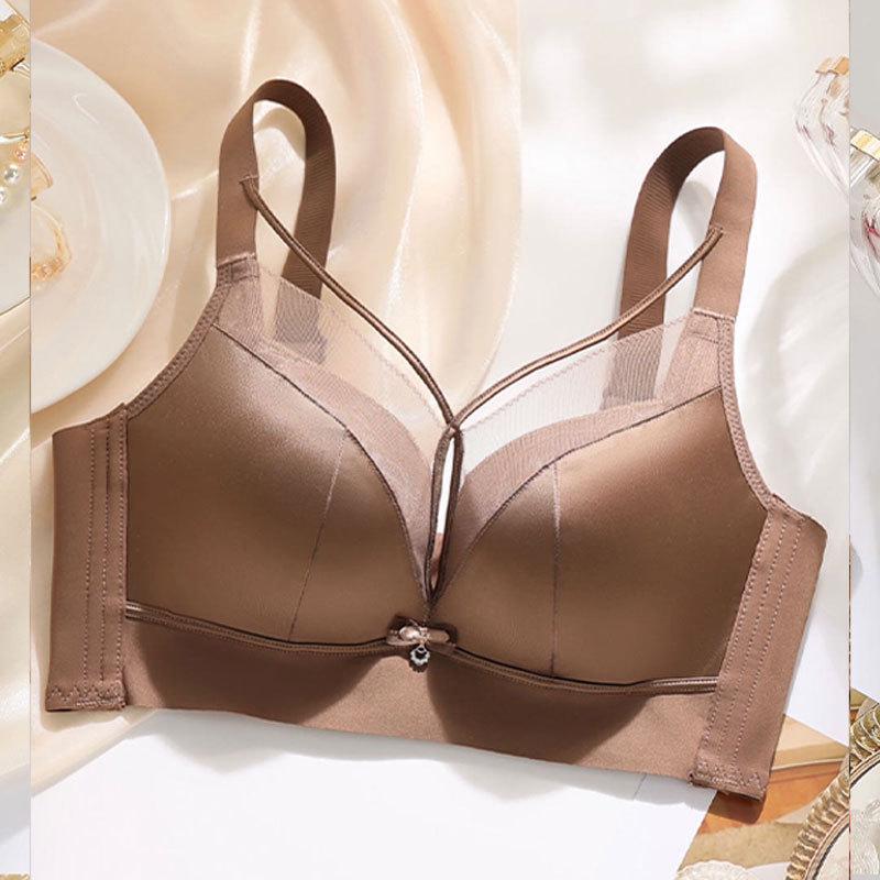 Original Luminous Satin Uplift Bra: Wire-Free, Adjustable, Side Support, Beautiful Shaping