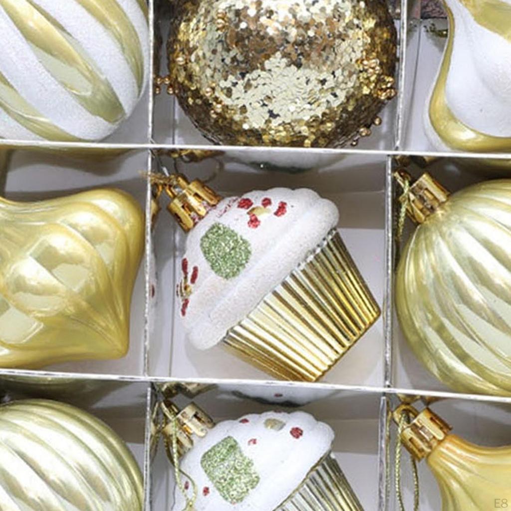 12 Pieces Christmas Tree Ball Ornaments, Hanging Decoration for Xmas Party