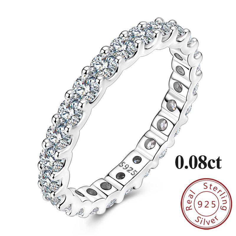 

Moissanite Ring Design For Women Genuine Genuine Copper Timeless Shining Full-Set Ring Wedding Engagement Bridal Band Rings Jewelry Creation 9