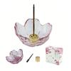 Incense Transparent Cherry Blossom with Nine Incense Holder Cute and Stylish Incense Perfect for Buddhist Mini Tea Incense Buddhist Altar Holder,