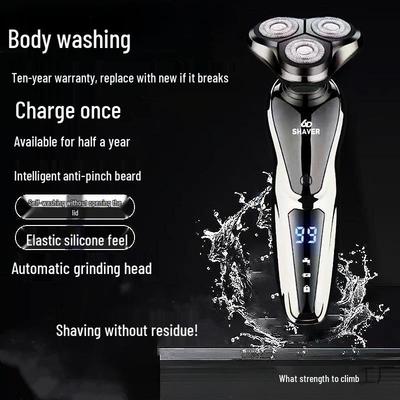 German Electric Shaver: 6-in-1 Multifunctional, Floating Triple Head, Waterproof Men's Beard Razor