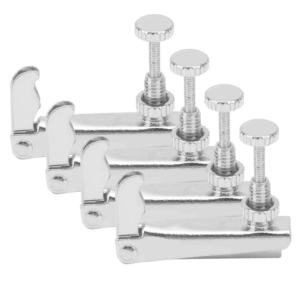 4Pcs Violin Fine Tuners 34?44 Cello String Tool Replacement Instrument AccessoriesSilver